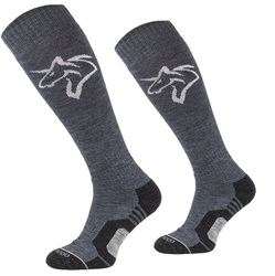 WAHLSTEN WINTER MERINO RIDING SOCKS, GREY, 31-34